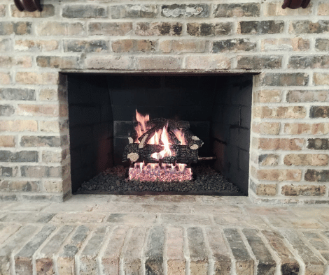 Fireplace masonry restoration