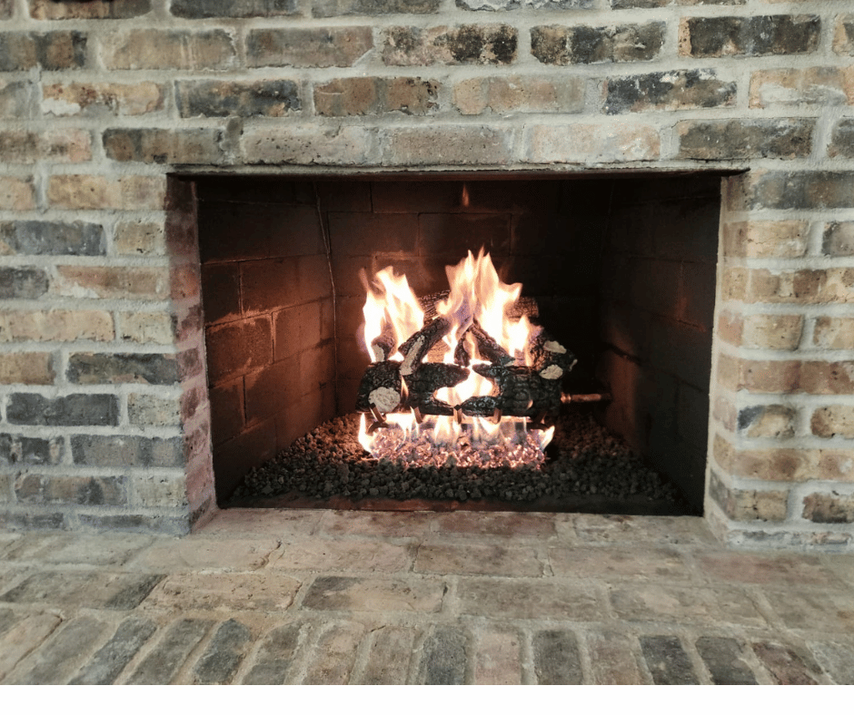 Fireplace installation in Dickinson home